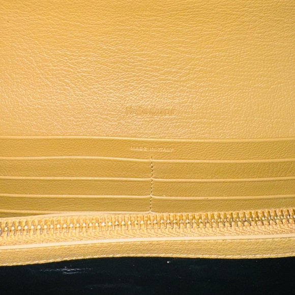 Yves Saint Laurent Khaki Belle de Jour Wallet on a Chain with Gold Chain - Picture 7 of 9